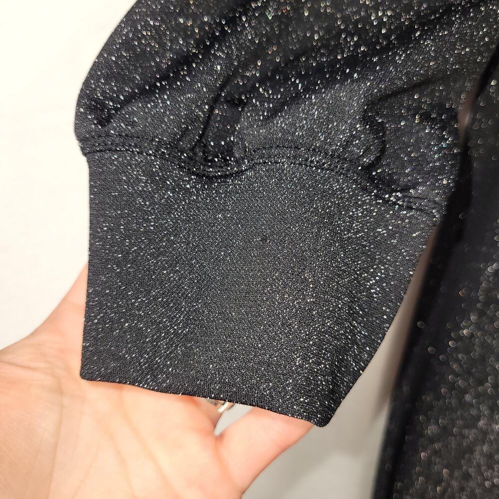 Savage x Fenty Sleep & Shine Sparkle Black Hooded Jumpsuit Women Size XL - Picture 4 of 12
